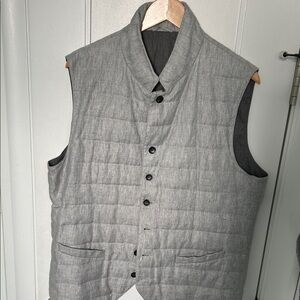 Suitsupply linen padded vest